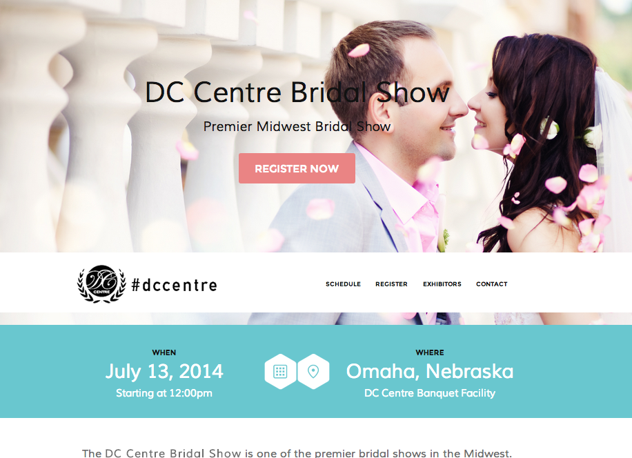 DC Centre Bridal Show Website